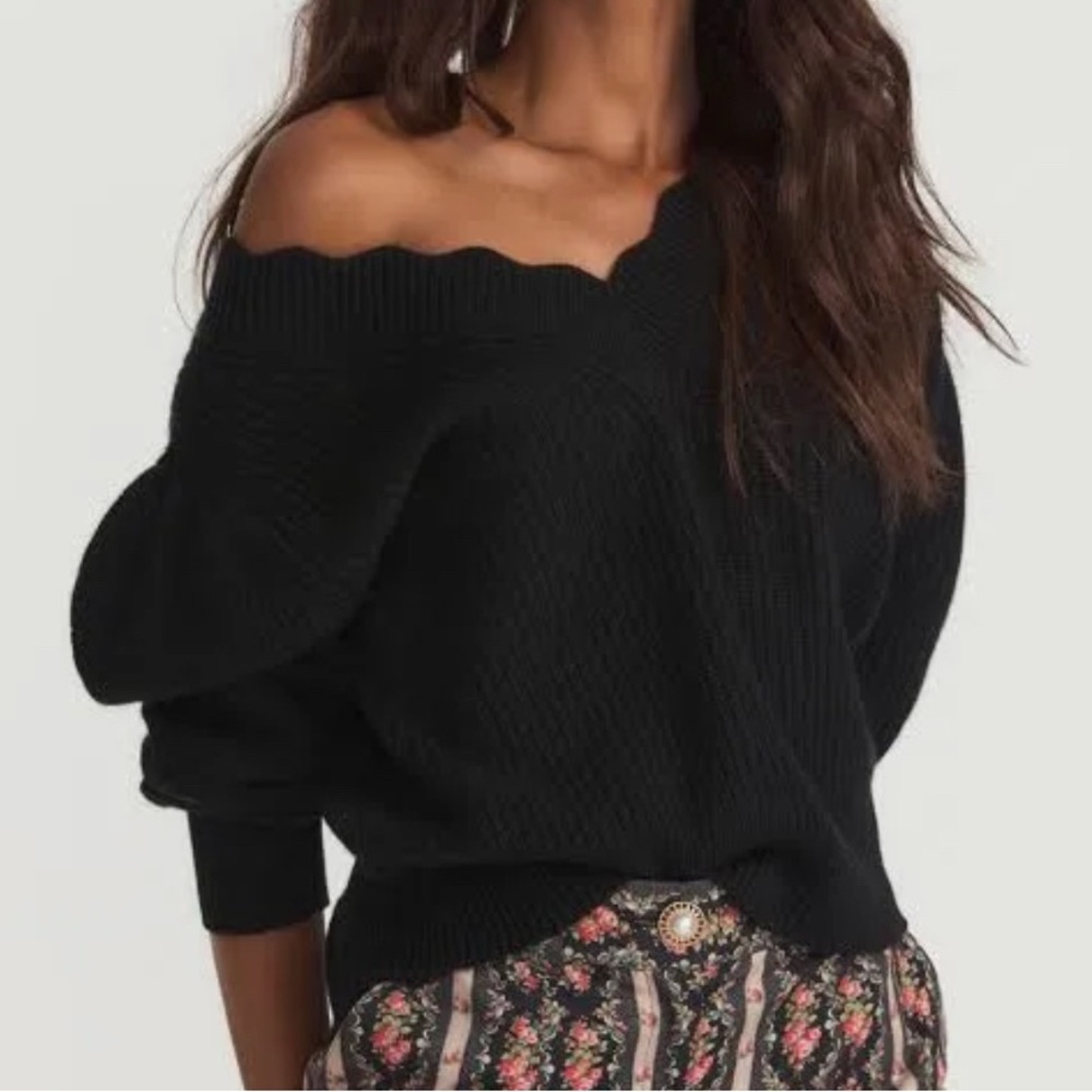 Loveshackfancy Celestina V Neck Pullover